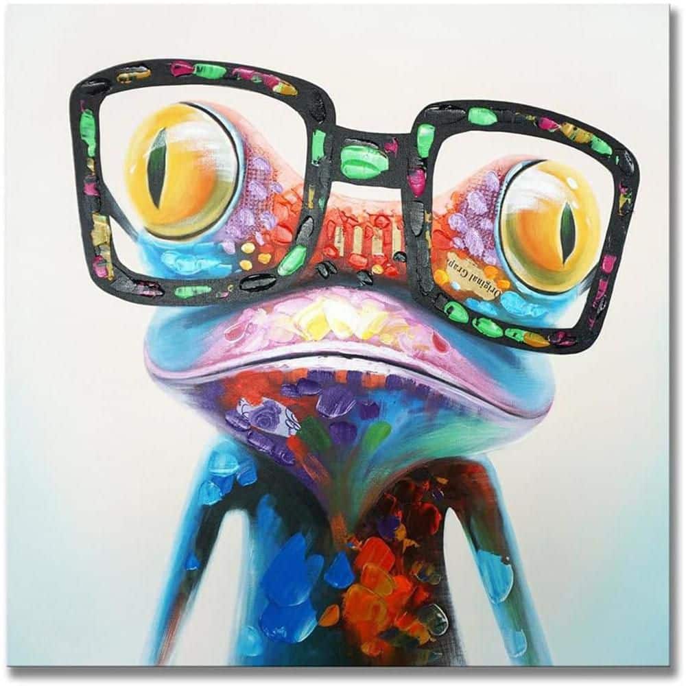 Canvas Wall Art 32 in. x 32 in. Colorful Animal Painting Pictures