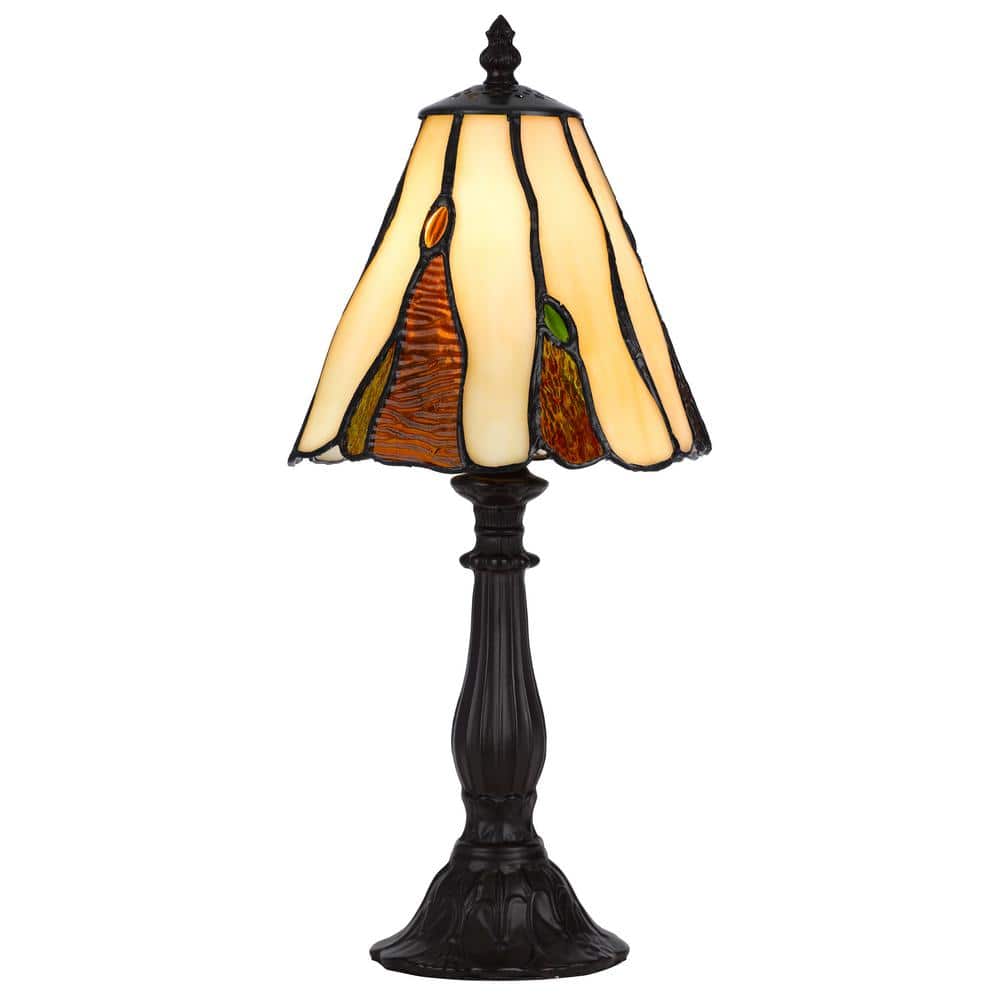 CAL Lighting 14 in. H Dark Bronze Metal and Resin Table Lamp BO3116AC
