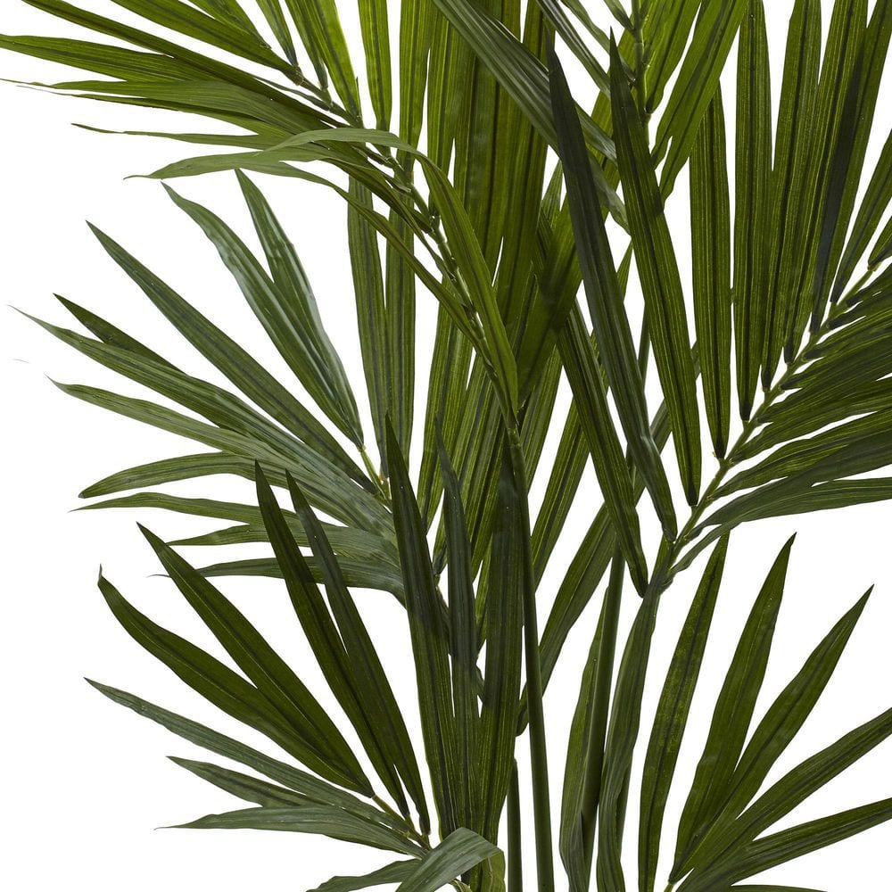 4-ft Green Silk Kentia Palm Tree in Black Plastic Pot