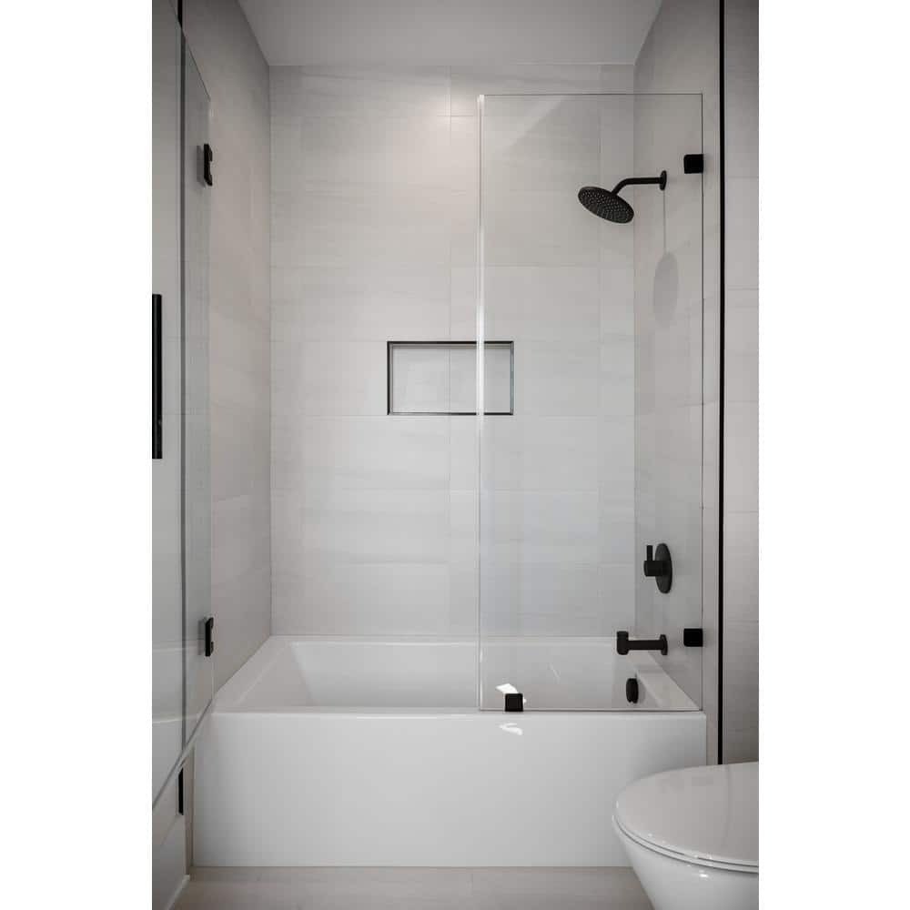 Sydney 60'' White Acrylic Rectangular Alcove Bathtub