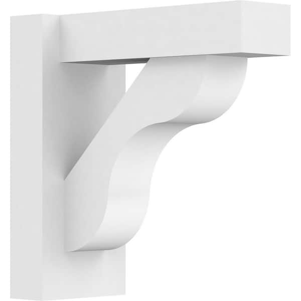 Ekena Millwork Carmel 5 in. W x 12 in. H x 12 in. D Signature Urethane Polyurethane Outlooker with Block Ends