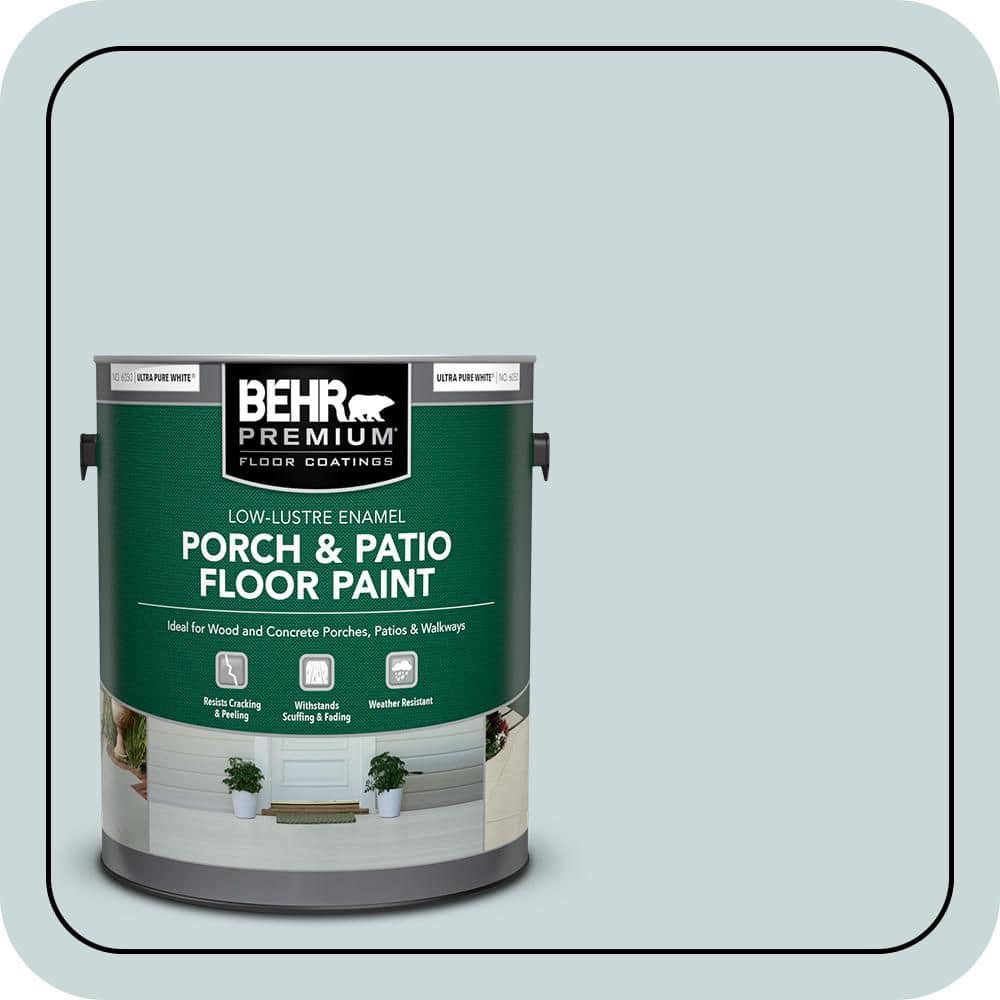 1 gal. #PPU13-16 Offshore Mist Low-Lustre Enamel Interior/Exterior Porch and Patio Floor Paint price history on PriceWatchPro
