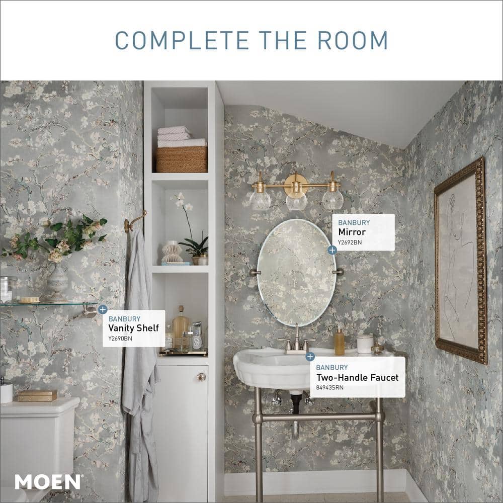 Moen Banbury Brushed Nickel High Arc Centerset Faucet
