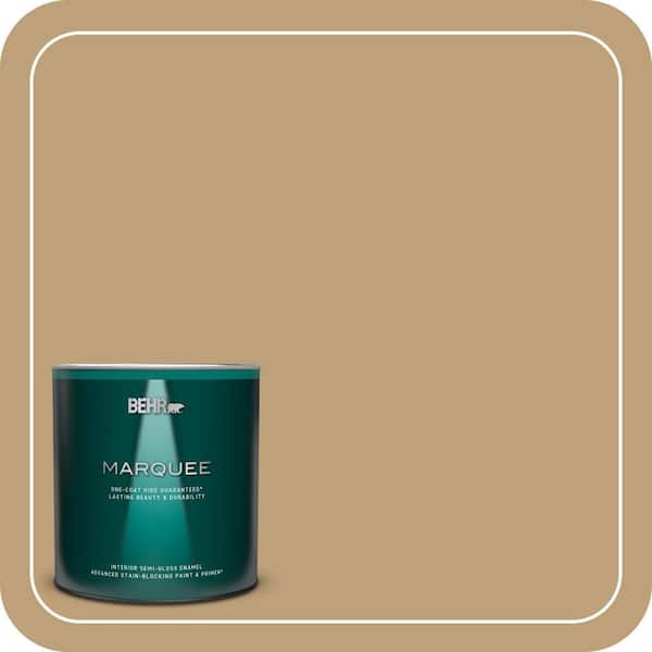 BEHR MARQUEE 1 qt. #PMD-50 Winter Wheat Semi-Gloss Enamel Interior Paint & Primer