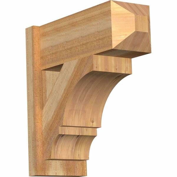 Ekena Millwork 8 in. x 20 in. x 20 in. Western Red Cedar Balboa Craftsman Rough Sawn Outlooker