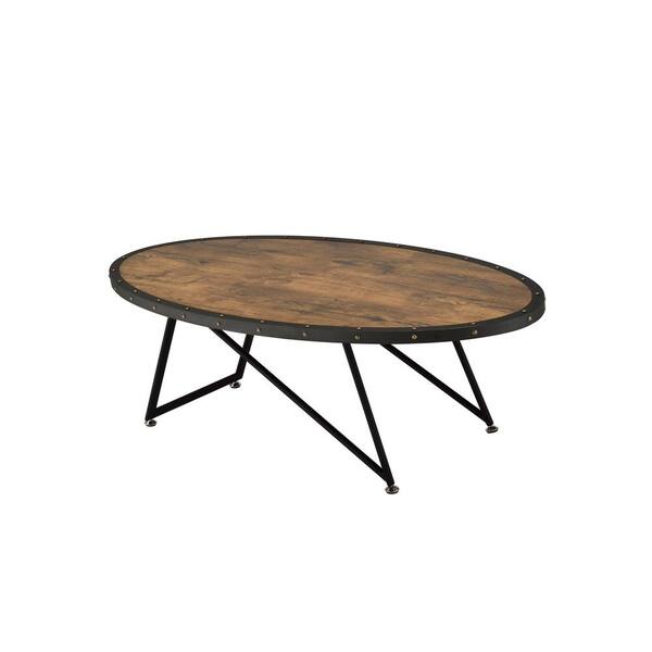 Acme Furniture Allis Weathered Dark Oak Water Resistant Coffee Table