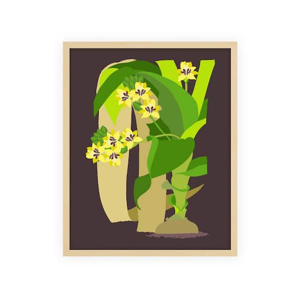 Unbranded Modern Leaves Framed Nature Art Print 42 in. x 34 in.