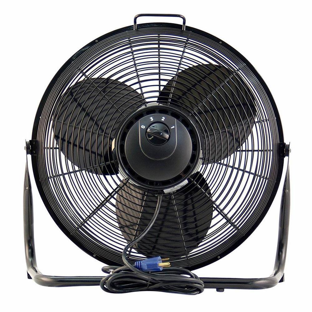Air King 18" Black Powder-Coated Steel Industrial Floor Fan Set