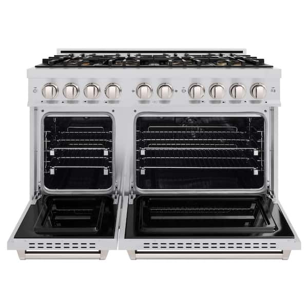 48 in. 6.7 cu. ft. Classic Dual Fuel Range with 8 Burner DuoPro Cooktop and Dual Ovens in Stainless Steel