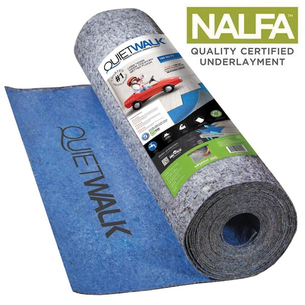 QuietWalk 100 sq. ft. 3 ft. x 33.3 ft. x 3 mm Underlayment with Sound and Moisture Barrier for Laminate and Engineered Floors