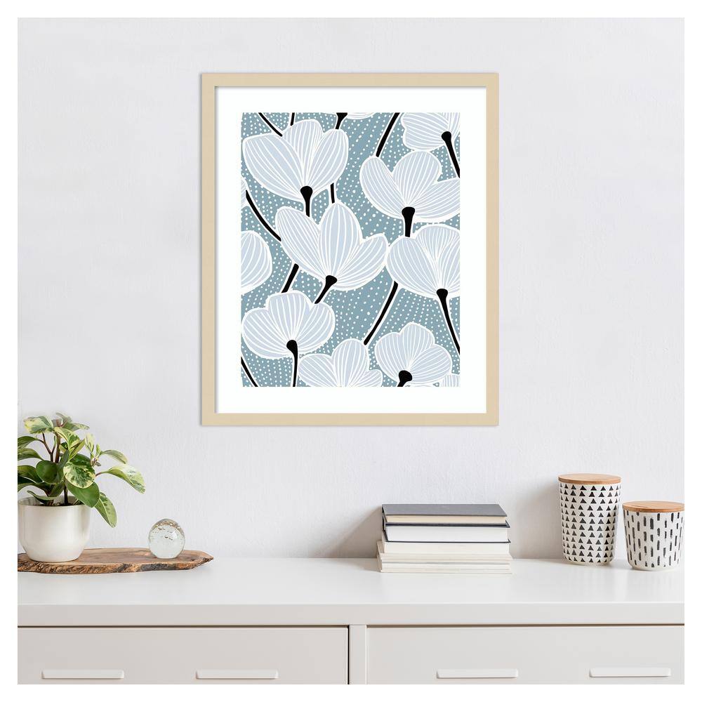 Modern Poppy I Svelte Natural Framed Wall Art Print