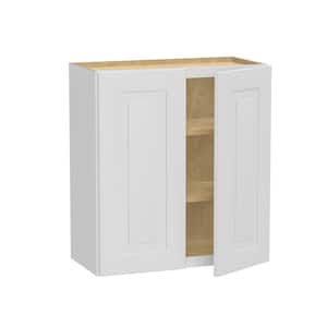 Grayson Pacific White Painted Plywood Shaker Assembled Wall Kitchen Cabinet Soft Close 24 in W x 12 in D x 30 in H