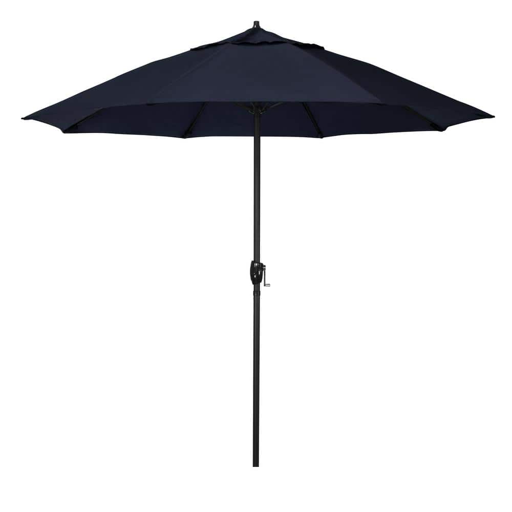 9 ft. Bronze Aluminum Market Patio Umbrella with Fiberglass Ribs and Auto Tilt in Navy Olefin price history on PriceWatchPro
