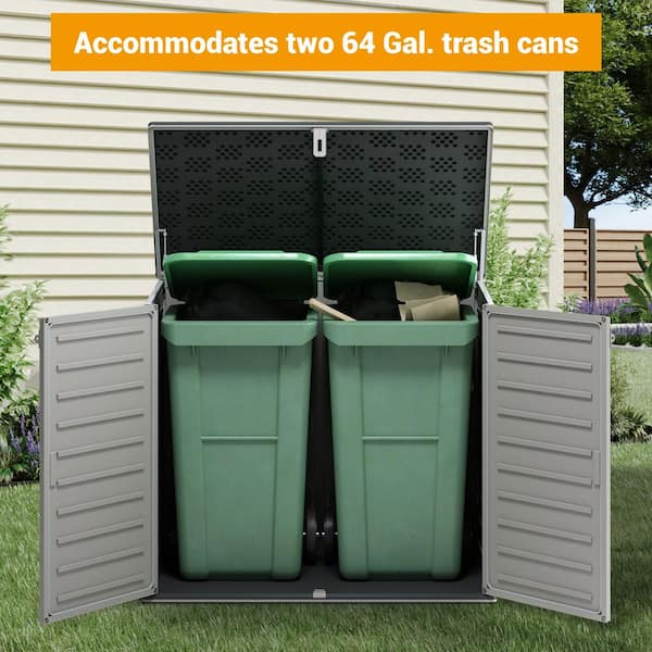 BTMWAY 4.6 ft. W x 2.7 ft. D Horizontal Outdoor Plastic Storage 