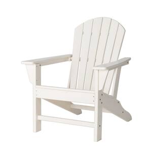 White HDPE Plastic Adirondack Chair