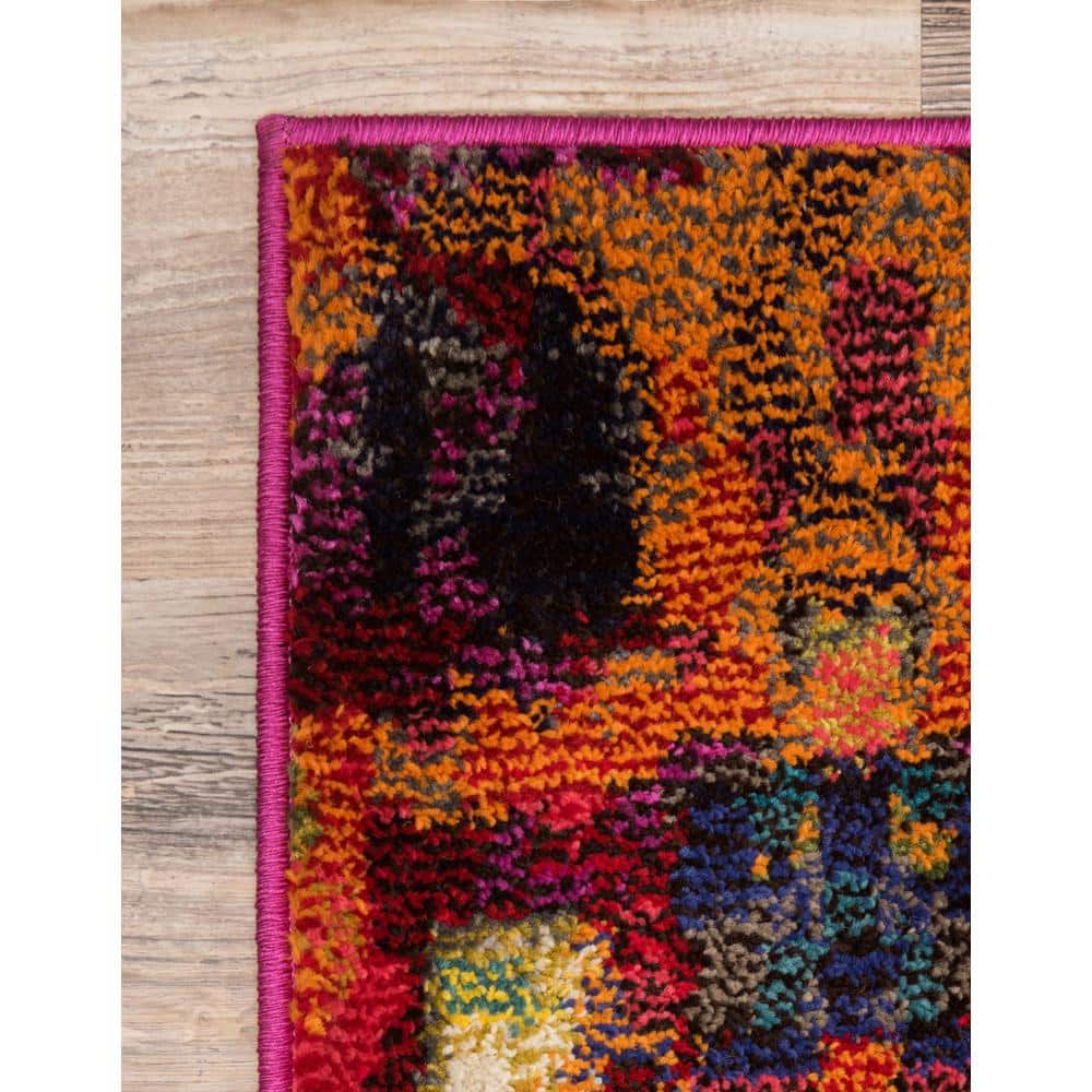 Abstract Artistry Color Splash 5' x 8' Rectangular Indoor Rug