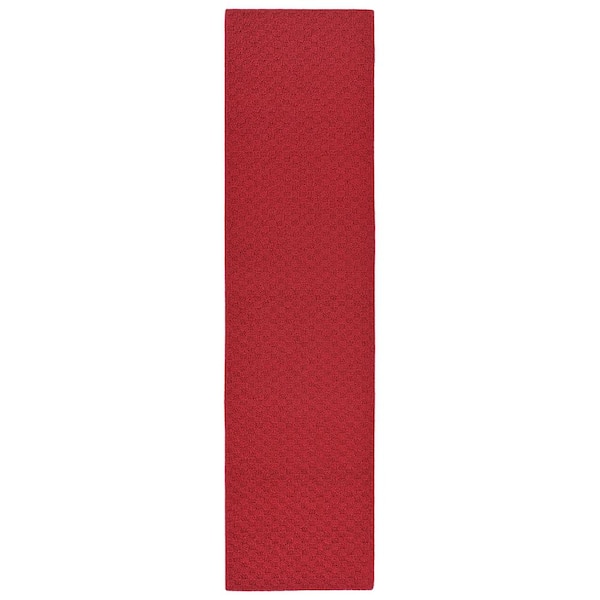 Garland Rug Town Square Chili Red 2 ft. x 8 ft. Geometric Runner Rug
