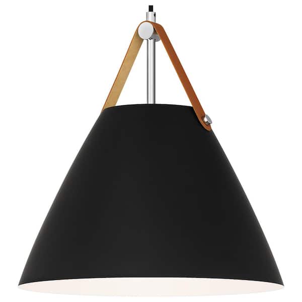 DSI Harper 1-Light Matte Black Pendant with Metal Shade DSHD19559P