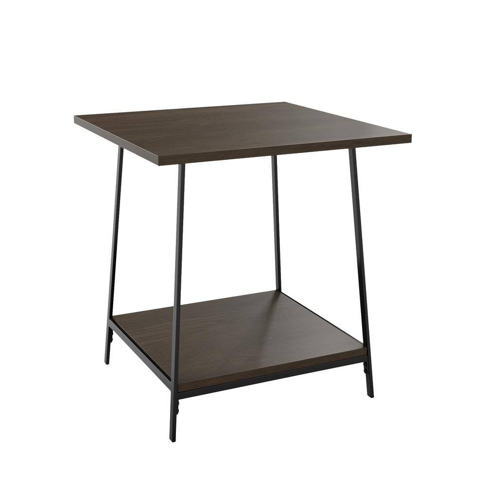 GTIN 195425001951 product image for Brookside Eliza 22 in. Medium Oak Rectangle Metal and Wood End Table with Storag | upcitemdb.com