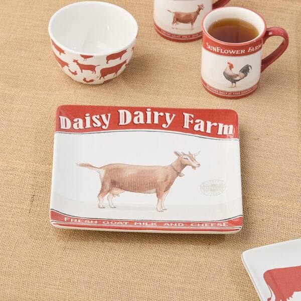 Certified International Multi-Colored Vintage Farm Dinner Plate