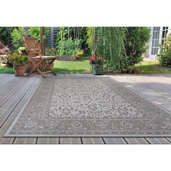 Marseille Carmoux Mushroom 2 ft. x 4 ft. Indoor/Outdoor Area Rug