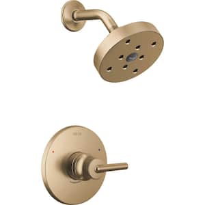 Trinsic Gold 1-Handle Wall Mount Shower Faucet Trim Kit in Champagne Bronze with H2Okinetic (Valve Not Included)