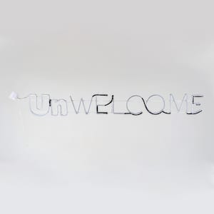 50 in. Halloween Unwelcome in Neon Style Sign
