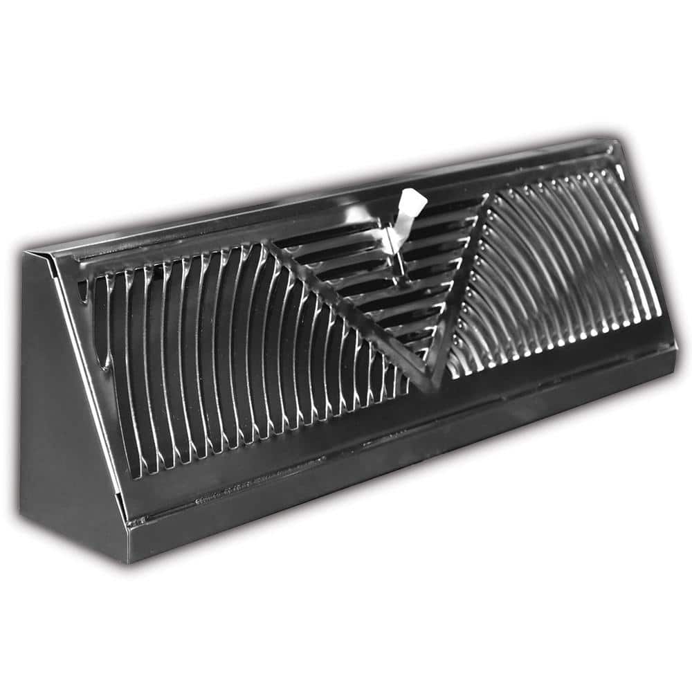 Everbilt 15 in. 3Way Steel Baseboard Diffuser Supply in Satin Nickel