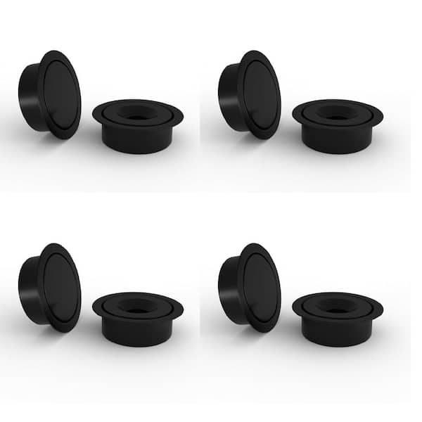 Mega Handles Concealed Magnetic Door Catch for Dummy Doors - 4 Pack Elegant Magnetic Closet Door Catch - Black