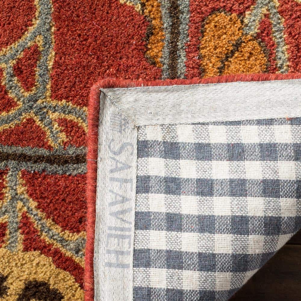 Elegant Heritage 9' x 12' Hand-Tufted Wool Area Rug in Red