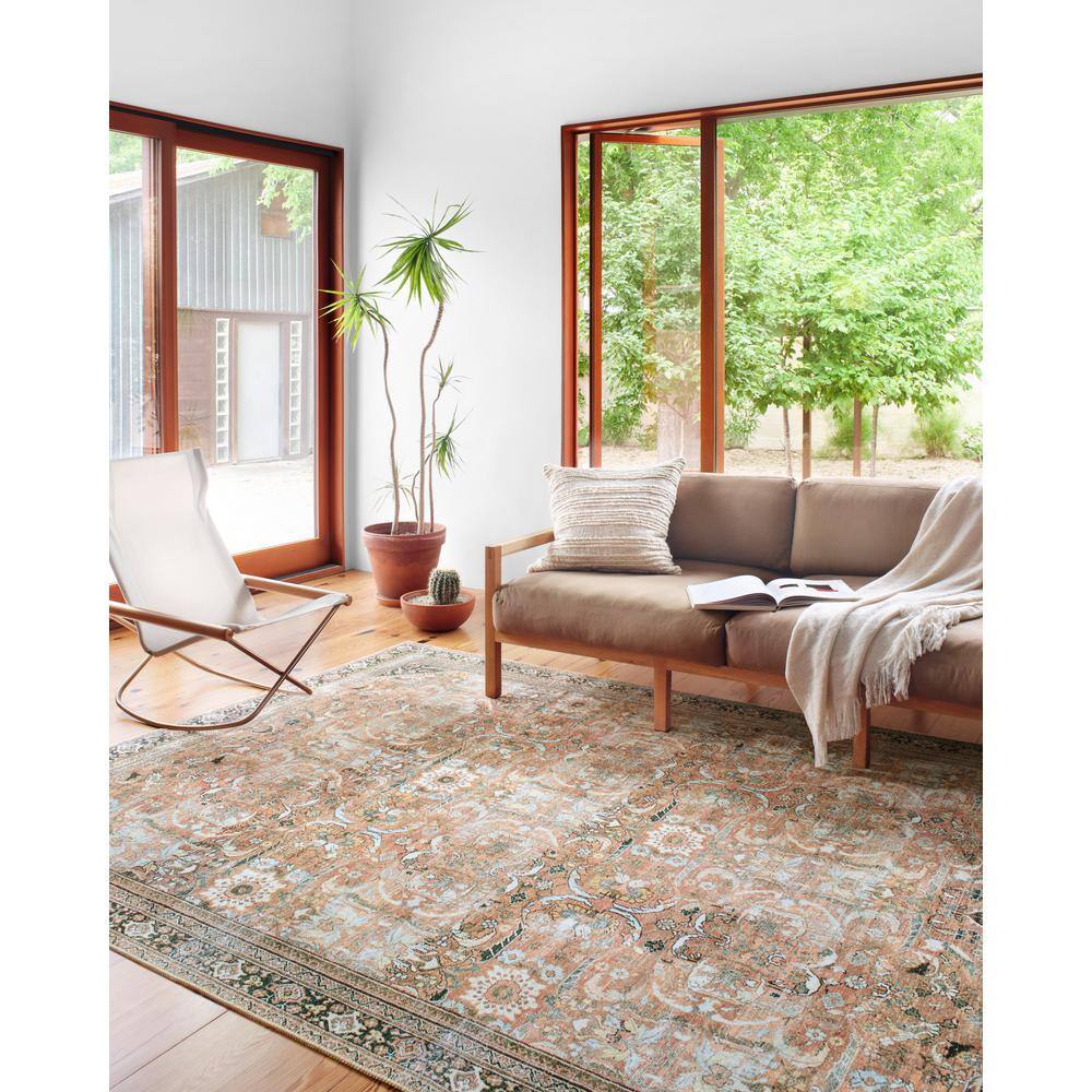 Auburn Red Rectangular Synthetic Area Rug 4x6