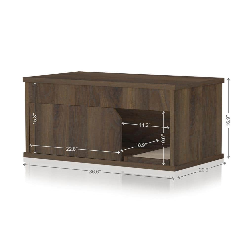 Royal Walnut Eco-Friendly ZBoard Cat Litter Box Enclosure