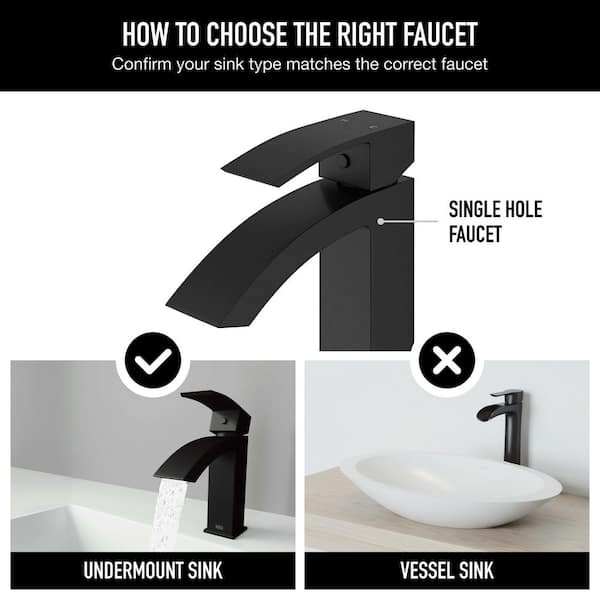 VIGO Satro Single Handle Single-Hole Bathroom Faucet in Matte