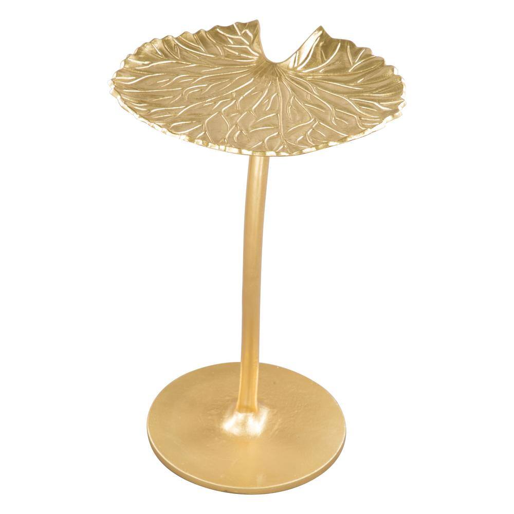 Elegant Lily 22'' Round Gold Metal Side Table