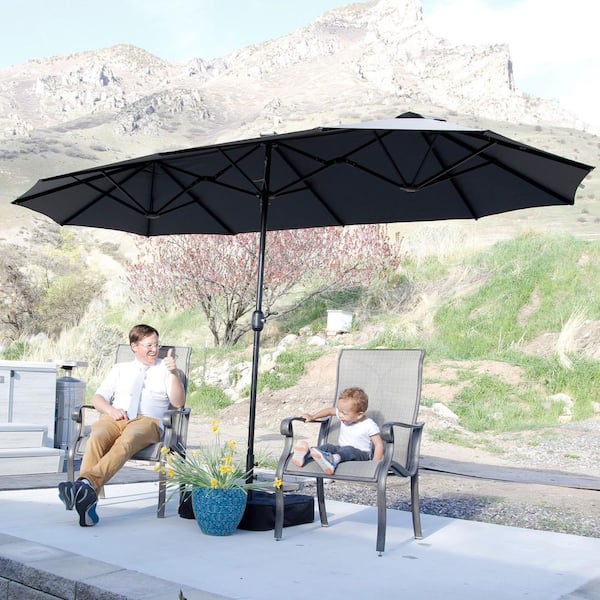 11 cantilever patio umbrella with base 11' Cantilever Umbrella