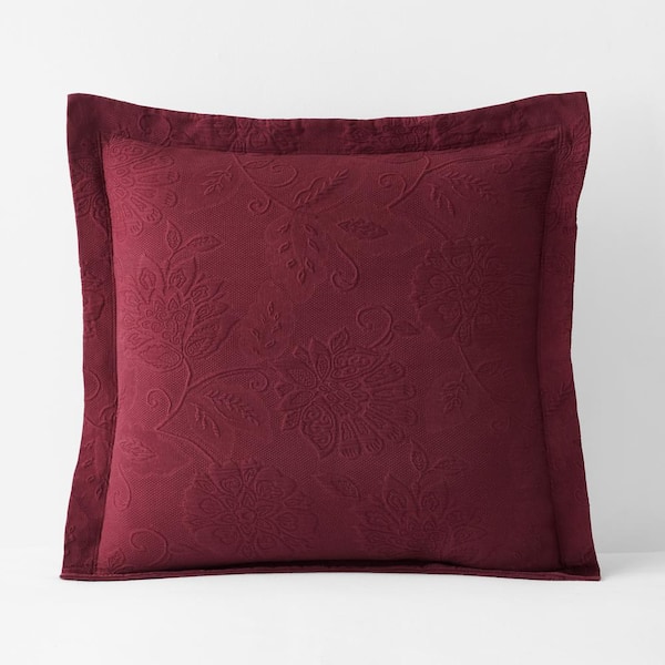 The Company Store Putnam Matelasse Claret Cotton Euro Sham