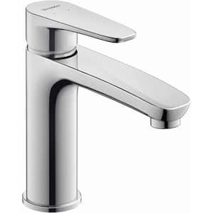 B1 Single-Handle Single-Hole Bathroom Faucet with Drain Kit in Chrome