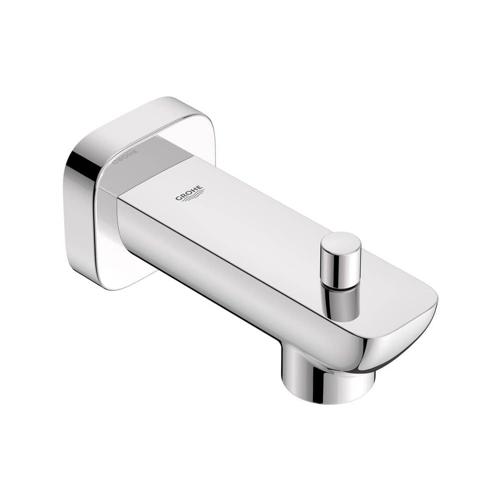 Cubeo 6 in. Wall Mount Diverter Tub Spout in Starlight Chrome (1-Pack) price history on PriceWatchPro