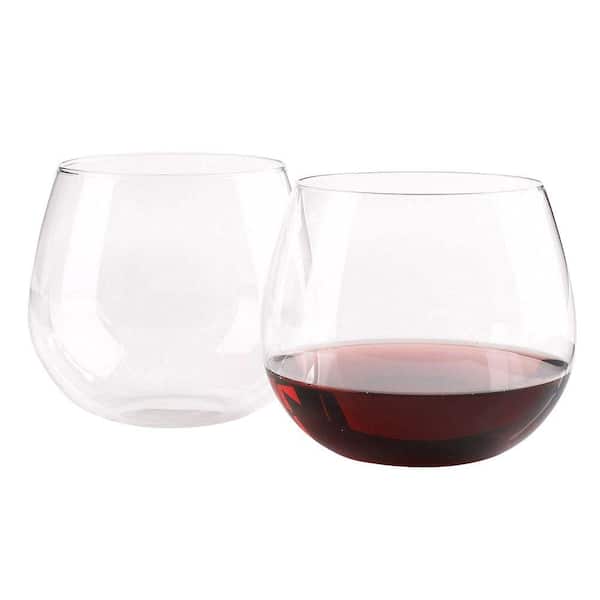 Wine Enthusiast 20 oz. U Pinot Noir Stemless Wine Glasses