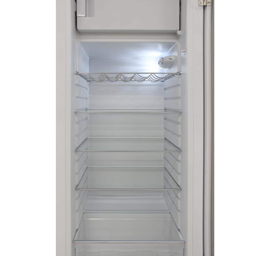 Brama 9.2 Cu.Ft. White Retro Top Freezer Refrigerator