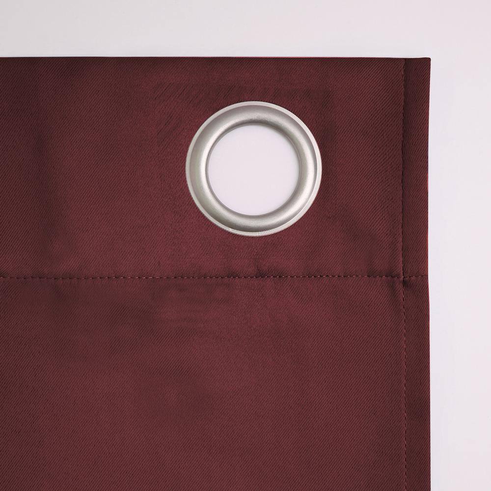 Wine Red 84" Polyester Blackout Grommet Curtain Panel
