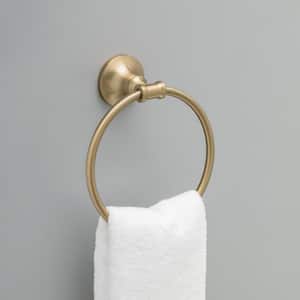 Delta Chamberlain Wall Mount Round Closed Towel Ring Bath Hardware Accessory in Champagne Bronze