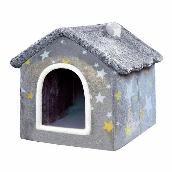 Laybus 21 in. x 17 in. x 20 in. Memory Sponge Dog Kennel with Cushion, Winter Warm Cat Nest Puppy Cave Sofa Pet Products