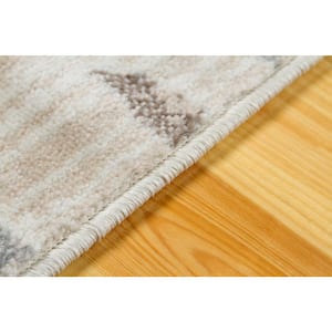 Serena Brown Striped 5 ft. x 7 ft. Area Rug