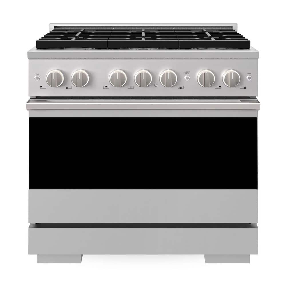 36 in. 5.2 cu. ft. Marino Freestanding Gas Range with Convection Gas Oven in Stainless Steel with 6 Brass Burners price history on PriceWatchPro