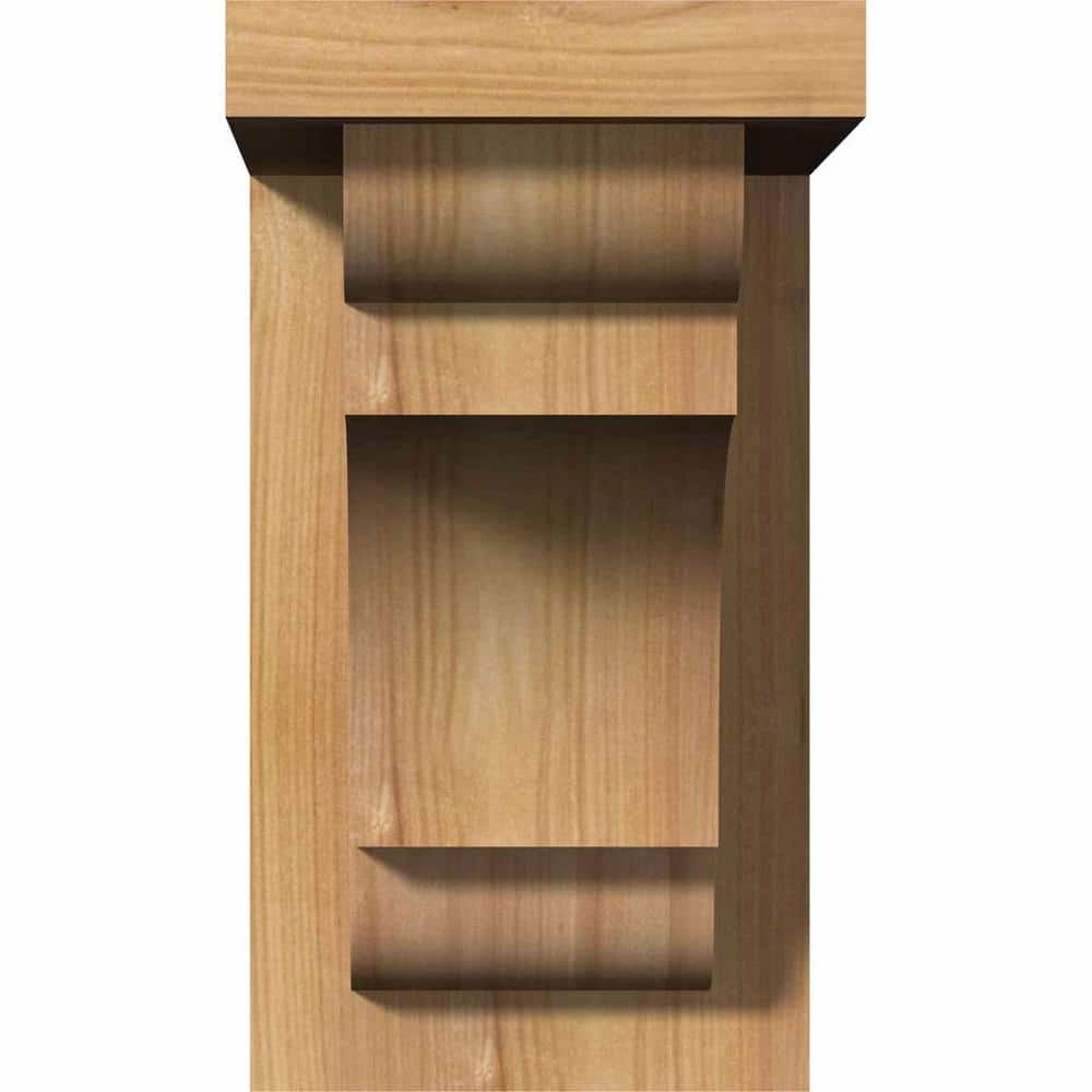 10" x 10" Western Red Cedar Smooth Corbel with Backplate
