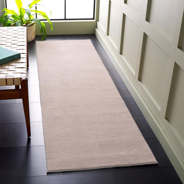 Loft Taupe 2 ft. x 5 ft. Machine Washable Modern Solid Runner Rug