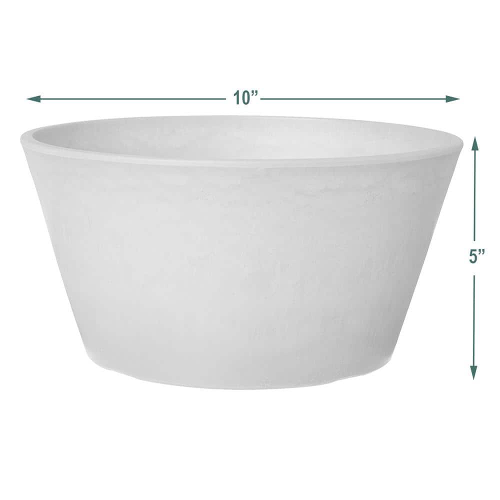Sleek 10" Terra Cotta Recycled Plastic Round Bulb Pan Pot