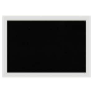 Flair Soft White Narrow Framed Black Corkboard 40 in. x 28 in. Bulletine Board Memo Board