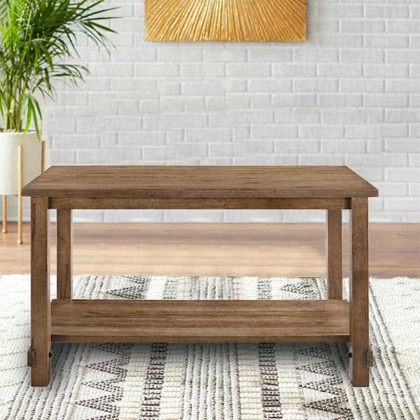 Acme Furniture Martha II 60 in. Rectangle Weathered Oak Wood Top